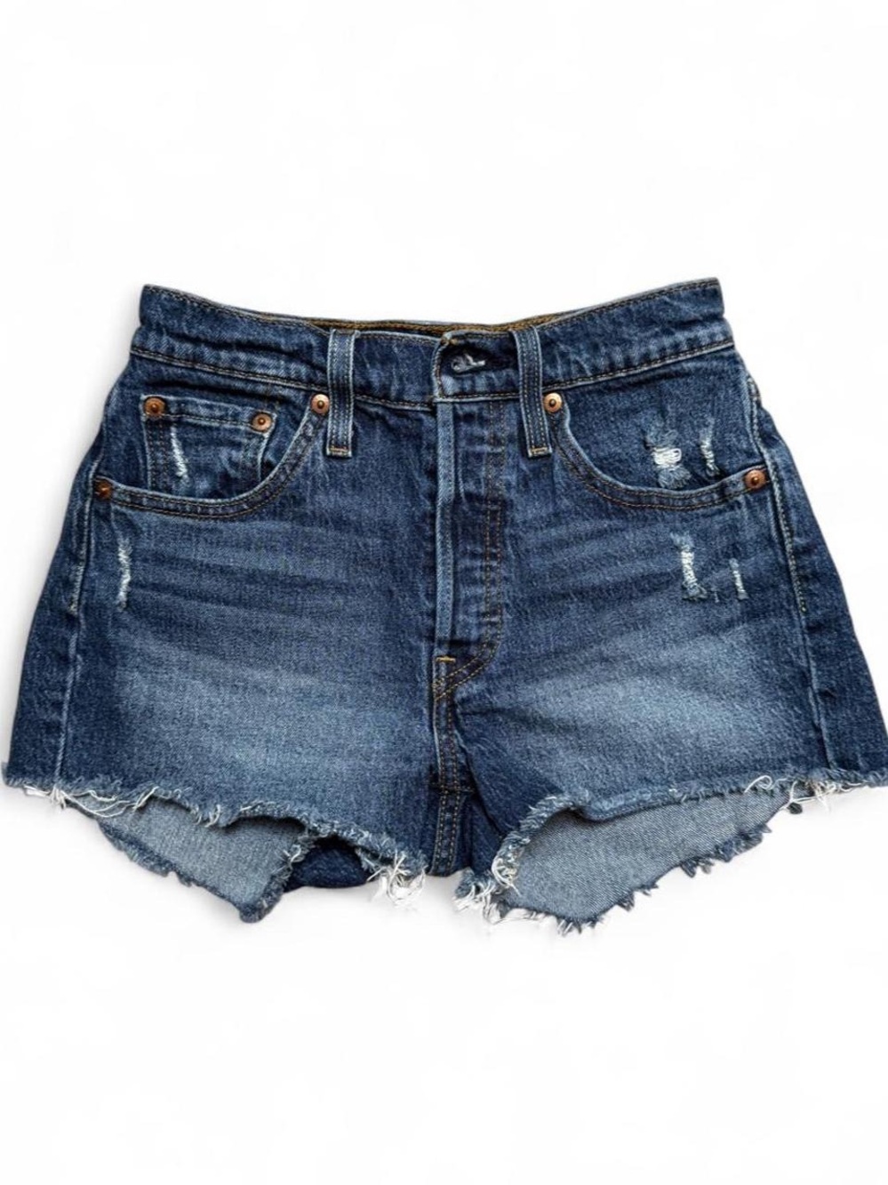 Levi’s 501 Blue Denim Shorts – Size 24 💙